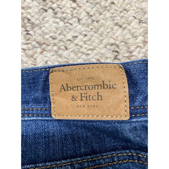 Abercrombie & Fitch Low Rise Button Fly Distressed Crop Straight Leg 12/31 - Picture 5 of 8